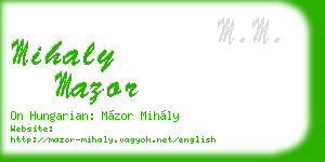 mihaly mazor business card